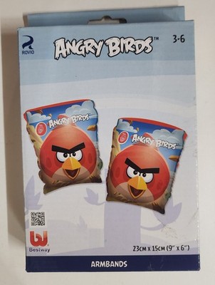 Angry Birds Armbands Swimming Bestway 9'' X 6''  Rovio Ages 3 - 6  NIB