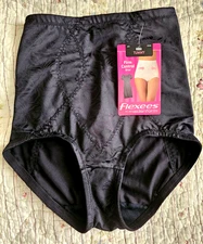 1980s Vtg Maidenform FLEXEES Black Firm Control Slimmer Brief 6854 Small NWT $45