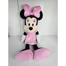 Disney Minnie Mouse Plush Pink Polka Dot Dress Stuffed Animal 19 Inch Just Play