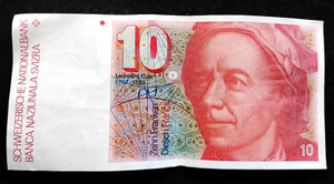 1979-92 ND Switzerland 10 Francs P#53 circulated VF+