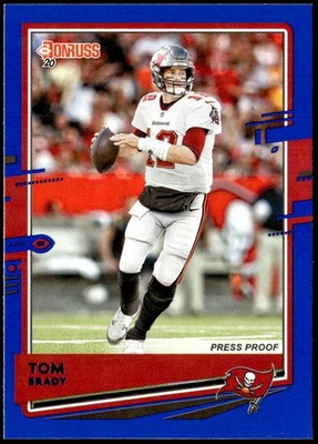 2020 Donruss #230b Tom Brady Press Proof Blue White jersey E1