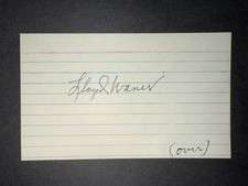 Lloyd Waner, SIGNED 3x5, Pirates  HOF  (Died 1982) - JSA