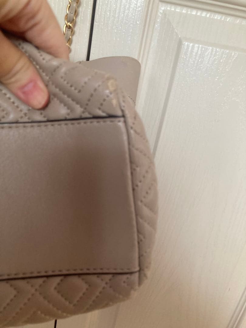 Tory Burch Chain Tote Bag Shoulder Bag Leather Beige Women's From Japan thumbnail 7