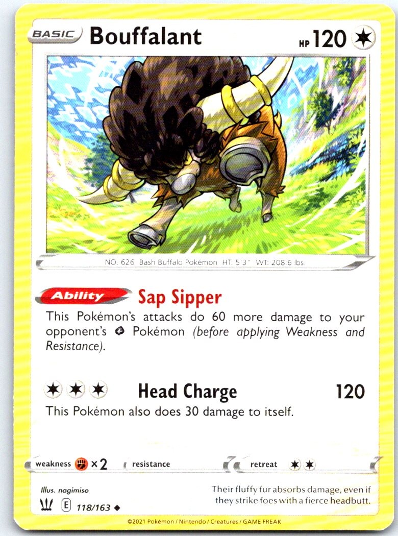 Bouffalant 118/163 Uncommon Battle Styles Pokemon NM
