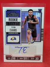 2023 Panini Contenders Tiyon Evans Rookie Ticket Auto RC Card # 261