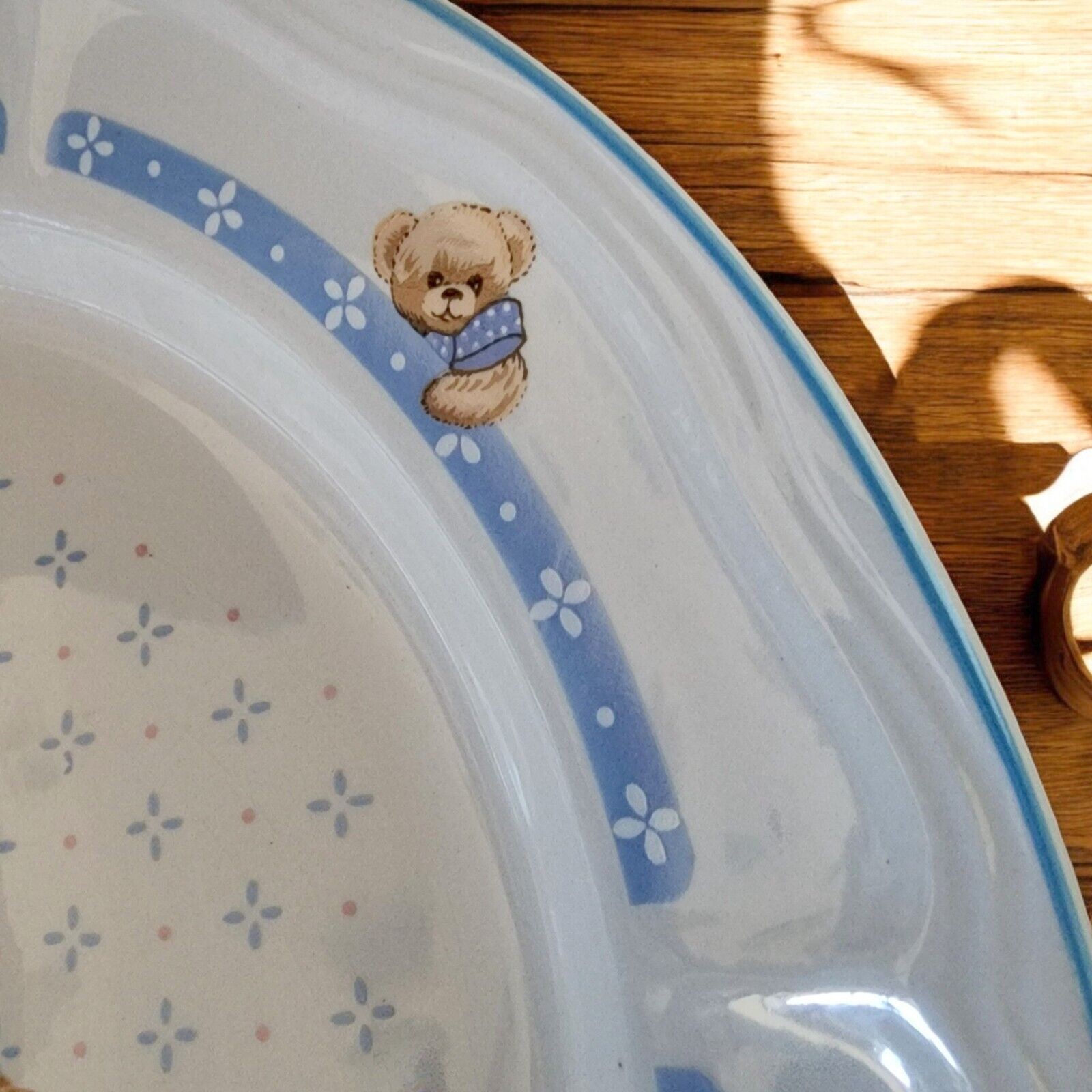 Tienshan Country Bear 12" Chop Plate Large Serving Platter Stoneware Theodore