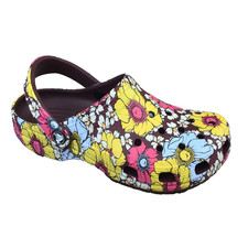 NWT Crocs Classic Retro Floral Women Size 7 Floral Print Clog Shoes
