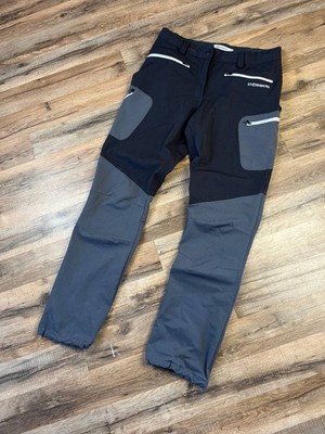 Stormberg Outdoor Pants Black Grey Men Size M Softshell Zip Pockets