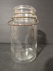 Vintage Atlas E-Z Seal Quart Mason Canning Jar Clear Glass Wire Bail 1920's — photo 2