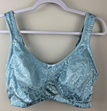 COMFORT CHOICE Blue Lace Overlay Bra  / Plus 42D