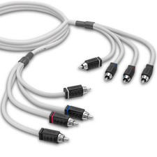 6Ft Marine Rca Cable 4 Channel Tinned Ofc High Quality Uv Resistant Audio Wire