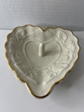 Ivory Porcelain Heart Shape Ring Dish