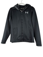 Under Armour Storm Cold Gear Infrared YXL Hooded Fleece Jacket Zip Black Swacket