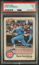 1983 FLEER #507 RYNE SANDBERG ROOKIE RC PSA 5
