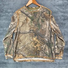 Realtree Camo Henley Shirt Mens XL Waffle Thermal Long Sleeve