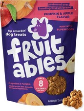 Fruitables Baked Dog Treats, Healthy Pumpkin Treat for Dogs, Low Calorie, 12oz