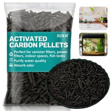 Sukh Activated Carbon Pellets - Charcoal Bulk for Aquarium Waterbox Aquariums