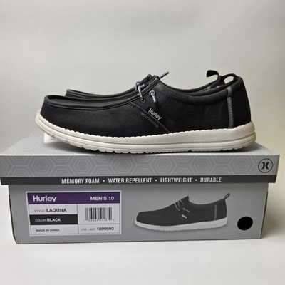 Hurley Laguna  Black Water Repellent Slip On Loafers Shoes 1899593 Mens 9 New Hurley Mens Laguna 1899593 Black Slip On Casual Shoes  main image 4