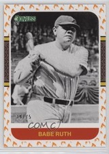 2021 Panini Donruss Retro 1987 Variation On Fire 39/75 Babe Ruth #228 HOF 19wd