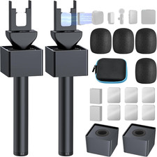 Handheld Adaptor for Interview Mic, 2 Packs Wireless Mic Holders for Dji/Rode/Ho