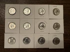 Lot of 12 Silver Washington Quarters Clean, Lustrous, Original - 2.17 Oz