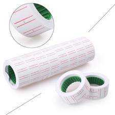 10Rolls Price Pricing Label Paper Tag Tagging White Fit MX-5500 Labeller Gun