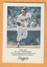 Ron Cey Los Angeles Dodgers 1982 Policía #10 Washington State Cougars