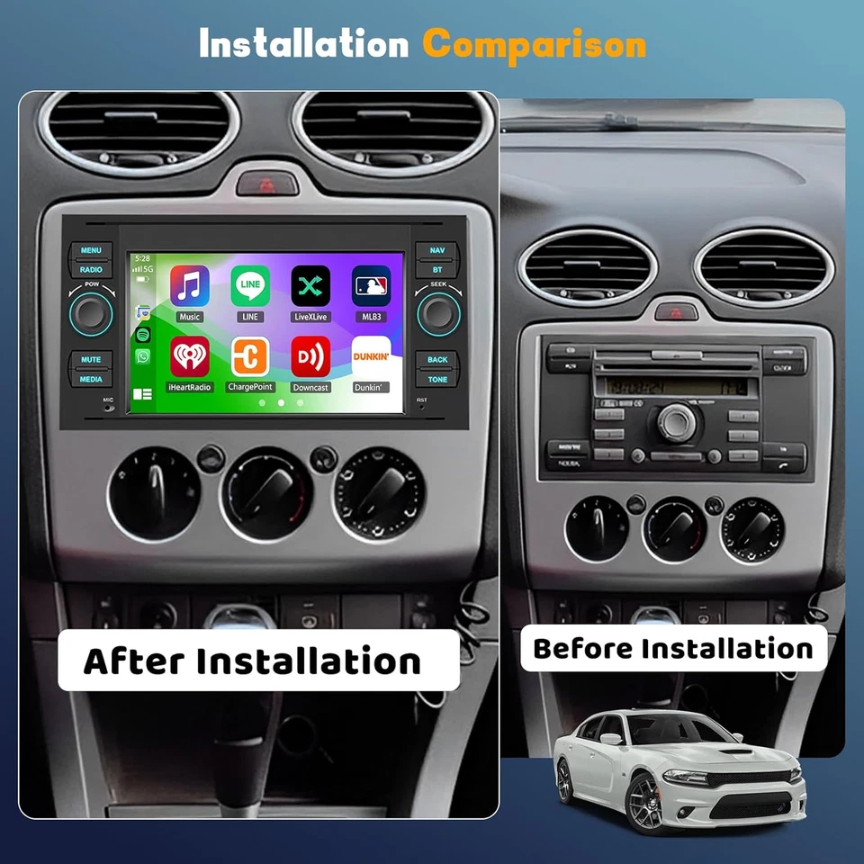 DAB+CD/DVD Autoradio Android16 Für Ford Transit Kuga Fiesta C/S-Max GPS DSP 64GB - Bild 2 von 4
