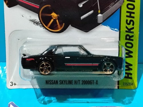 2014 HOT WHEELS NISSAN SKYLINE H/T 2000GT-X #225 BLACK THEN & NOW HAKOSUKA JDM - Picture 2 of 8
