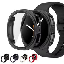 Galaxy Watch 8 44mm Case Bumper Screen Protector Clear Hard Cover