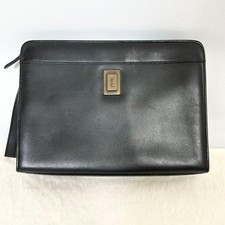 Borsa pochette YVES SAINT LAURENT YSL in pelle nera vintage classica