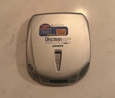 Vintage Sony Discman D-E400AN ESP2 Portable CD Player Groove Silver