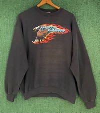 VTG 1989 Harley Davidson Eagle Flames Fremont CA Sweatshirt Men s Large USA Made