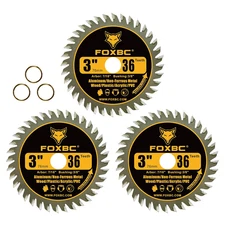 3 Inch Carbide Circular Saw Blade 36 Tooth for Wood, Plastic, PVC, Acrylic, Alum