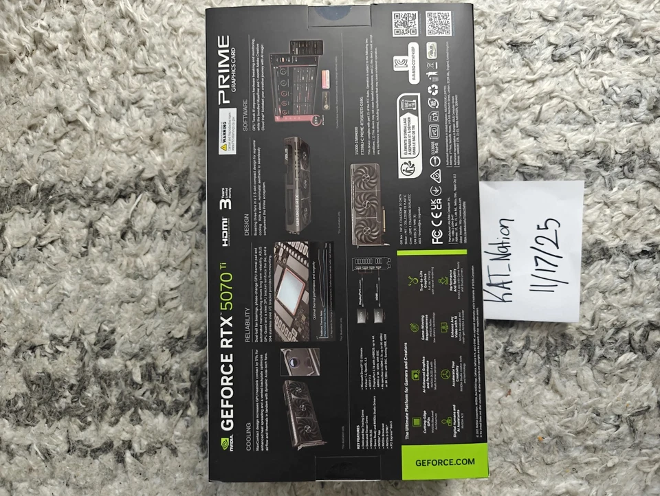 ASUS PRIME-RTX5070TI-O16G GeForce RTX 5070 Ti PRIME OC Graphics Card 16GB GDDR7 - Image 2 of 4