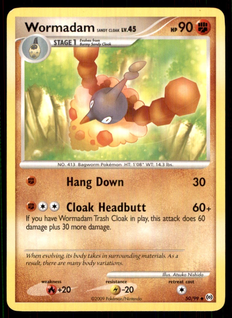 2009 Platinum - Arceus Wormadam Sandy Cloak Stage 1/Uncommon #50