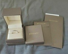 Bvlgari 950 Platinum Ring Small Sapphire Detail US62 Used From Japan