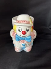 Fine Ceramic By Artmark Chicago Ltd. Clown With Barrel Savings Bank Clown Bank
