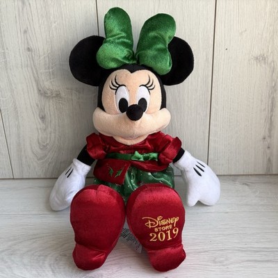 Weihnachten 2019 Disney Store Minnie Mouse weiches Plüschtier nicht mehr produziert Weihnachten neu mit Etikett