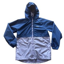 Eddie Bauer Windbreaker Jacket Youth Kids Large 14/16 Hooded Zip Blue Purple