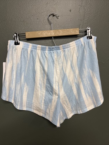 Athleta womens White Blue Striped Nighttime Bliss Sleep Short Size Large NWT - Picture 4 of 5