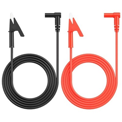 1 Pair Banana Plug to Alligator Clip Test Lead Cable,100cm/3.28ft,15A Black 