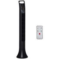 HOMCOM LED 36 Inch Tower Fan 3 Speed Remote Controller, Black