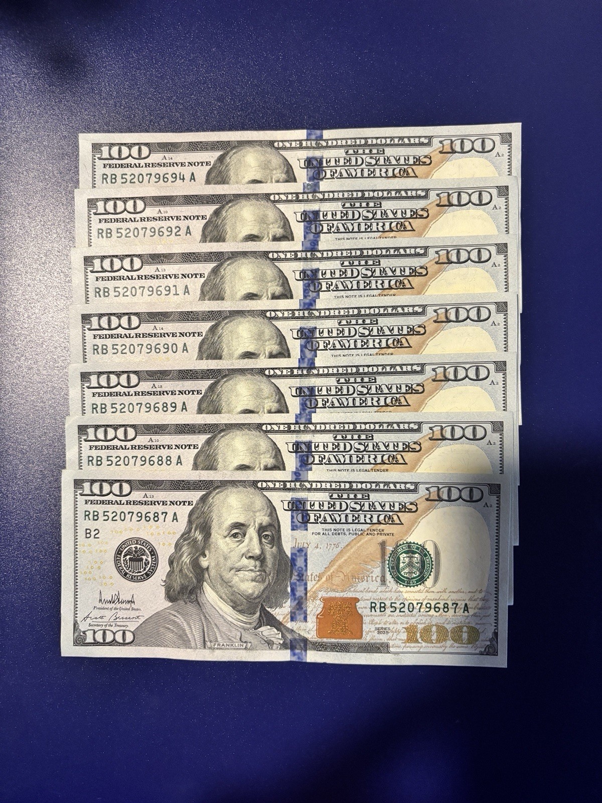 2025 $100 Bill (One Hundred Dollar Bill) - Nearly Uncirculated - Donald Trump
