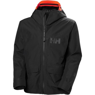 Helly Hansen Ullr D Insulated Anorak Mens 2XL Black Ski Jacket 65879 RECCO New