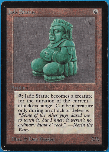Jade Statue Beta HEAVILY PLD Artifact Uncommon MAGIC CARD (ID# 505769) ABUGames - Picture 1 of 2