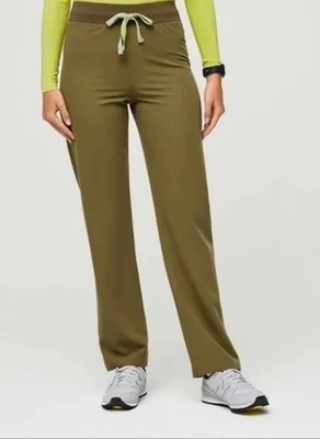 Figs Technical Scrub Pants Martini Olive Livingston High Waist XS Tall NWT