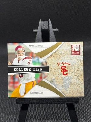 2009 Donruss Elite - College Ties Mark Sanchez #16 Gold /399 (RC)
