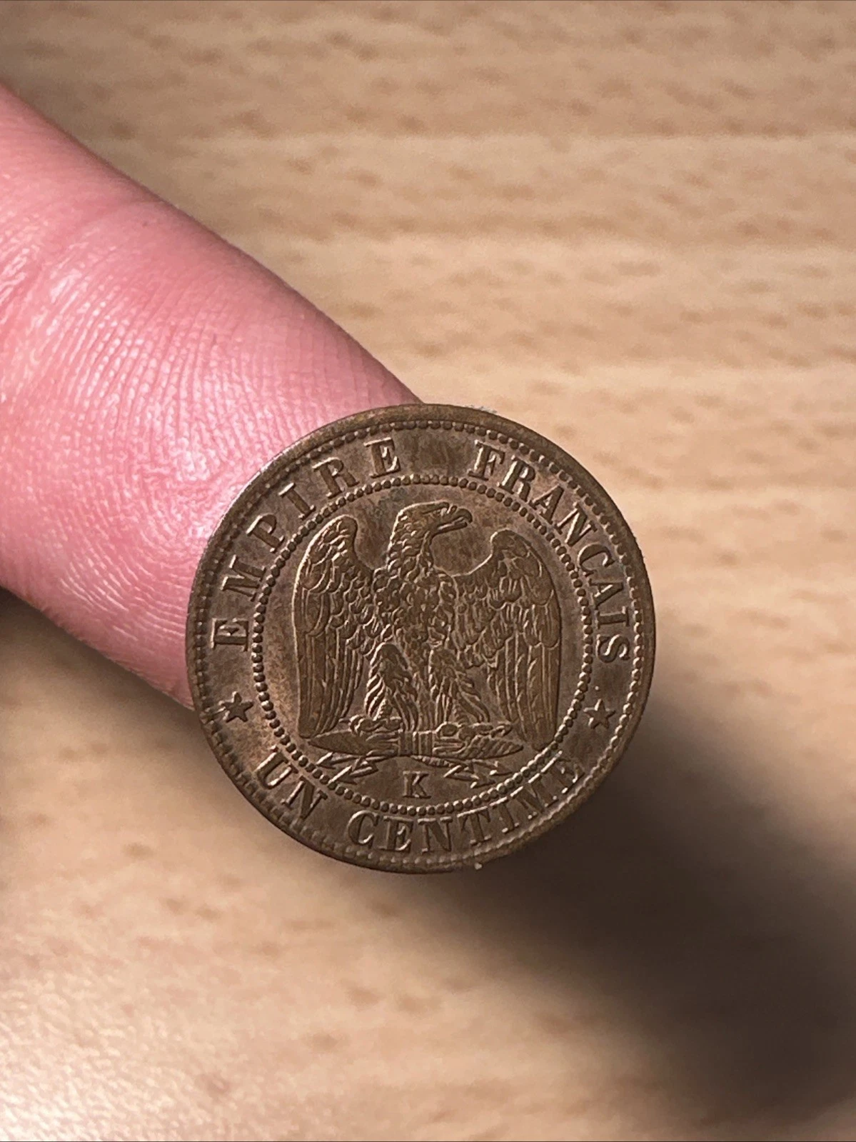 Pièce Française Un 1 Centime - Napoleon III K (bordeaux) 1862