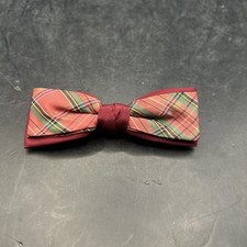 Plaid Vintage Royal USA Child's Bow Tie - 3 3/4" Clip-on - Late 1950s